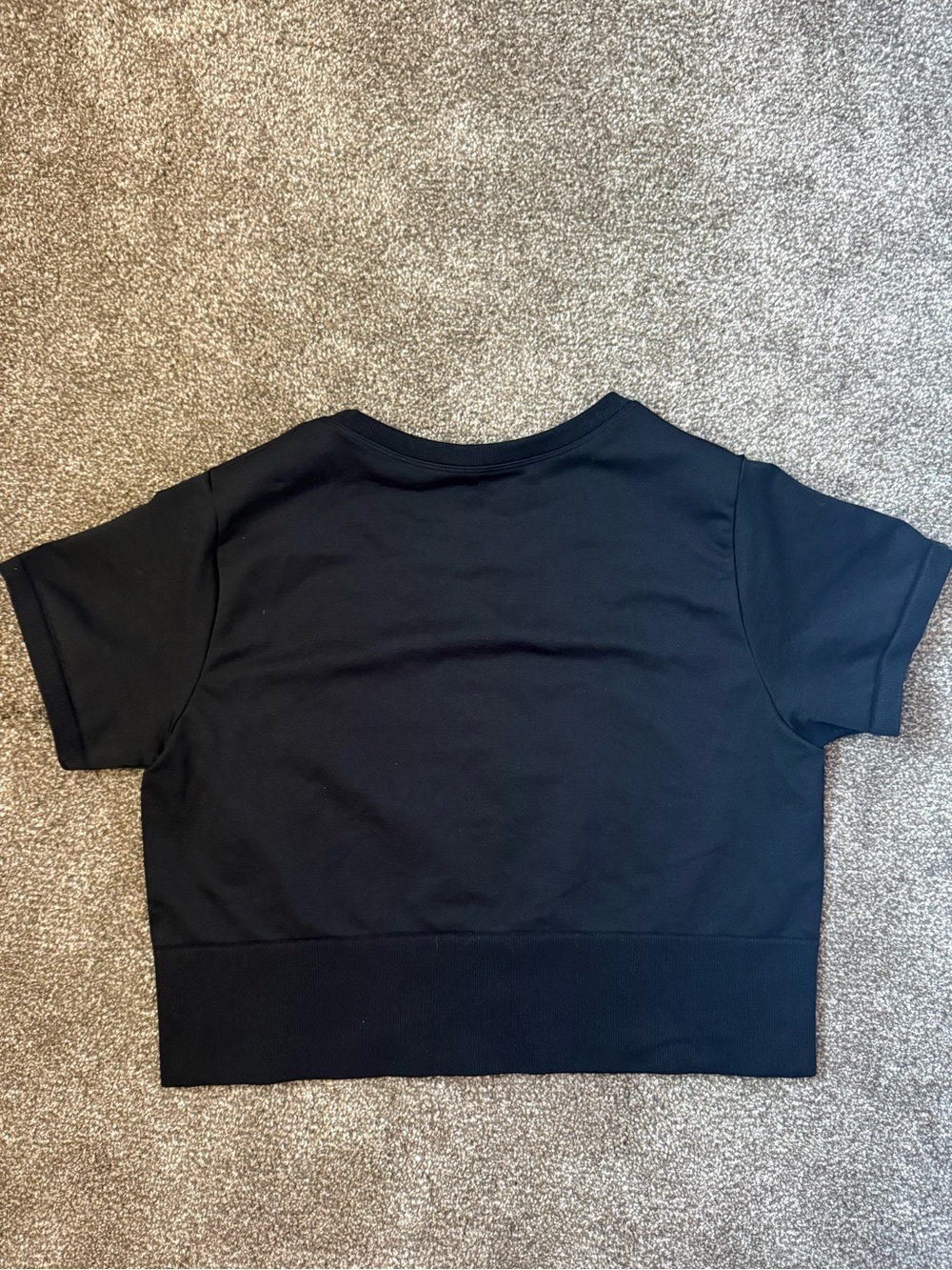 NWT Aerie Black Cropped Stretchy Athletic short Sleeve Top Womens Size XL - Picture 4 of 6